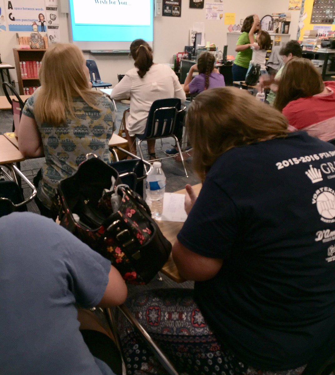deme_thomas's tweet photo. Parents pen a special school year wish during open house for their 6th grade ELA students that they will receive in class tomorrow #watchmmjhlead https://t.co/imfAbht5Vr