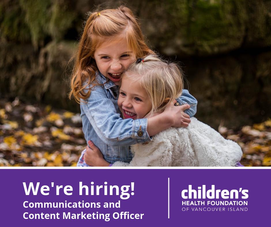 We're expanding our communications team! We're looking for a Communications and Content Marketing Officer. Is that you or someone you know? Check out the posting here and be sure to share! islandkidsfirst.com/wp-content/upl… #yyjcareers #yyjjobs