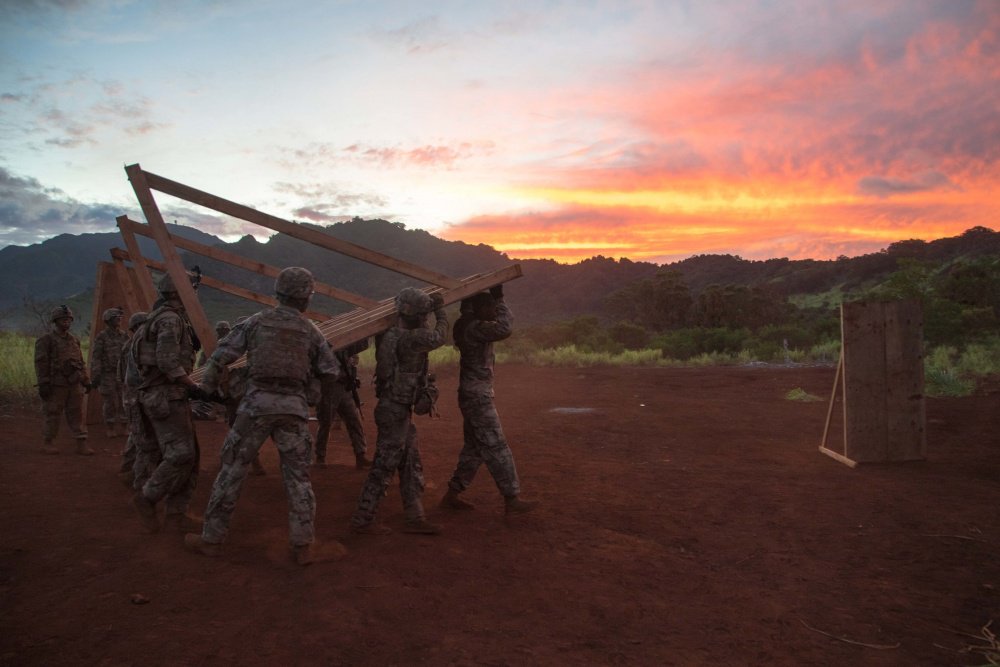 USPACOM's tweet photo. @2IBCTWarriors participate in full-scale unit demolitions range, which include concrete and rebar charges, bangalore breaches, and nighttime urban door breaches. This practical #familiarization and realistic #training enhances Soldiers’ total #combatefficiency and #lethality https://t.co/fpr2jqWjv8