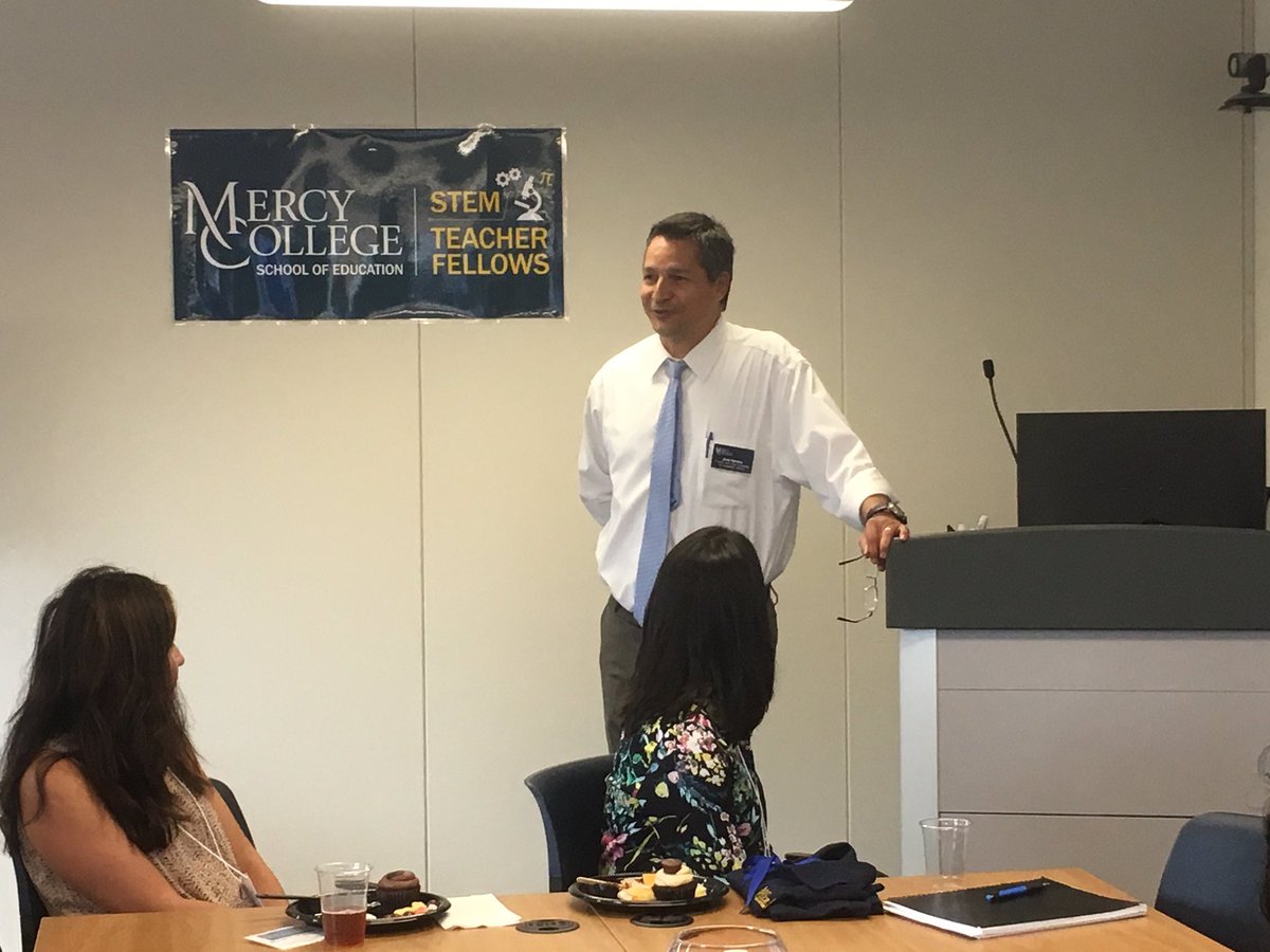 mercy_stem's tweet photo. Dr. Gunning and Dr. Herrera congratulating our new STEM Master Teacher Fellows! 😊 #noyceprogram #NSFfunded #fellow https://t.co/QFLEBdFWxb