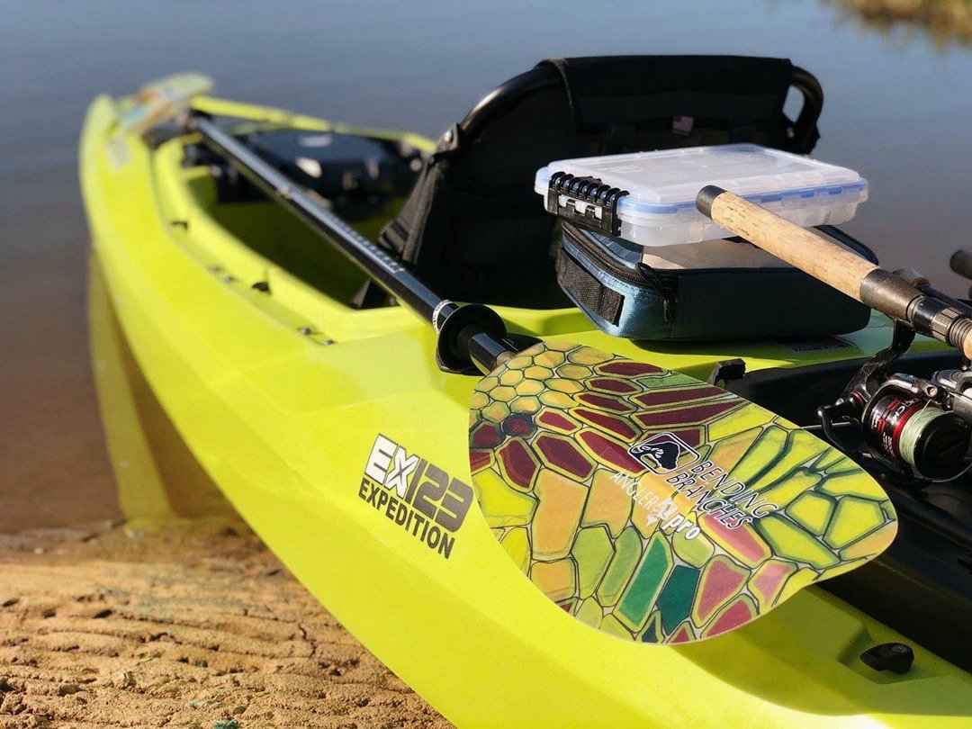 BBpaddles's tweet photo. The wait is over! You can now get your hands on the new Angler Pro pattern: Glowtek. It is also available in the additional lengths of 270cm and 280cm for the Snap-Button ferrule option. Link in Bio. 📸 @kayak_plug #BendingBranches #AnglerPro #Glowtek https://t.co/E86A2SgPqj