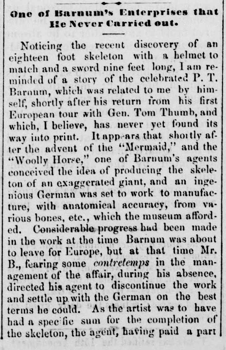 19. Giants in the P.T. Barnum years