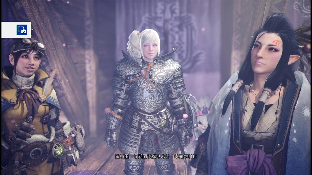 Toky Mhwアイスボーンめちゃ面白いね ストーリーばかり急いでもアレなのでゆっくり進行で採取 調査クエ フリー吹き出しクエとかで遊んでた 銀騎士鎧は前転回避がドッスンになるかと思ったんだけどなぁ 最初に貰えるウルファ重ね着がかわいい 納品クエ