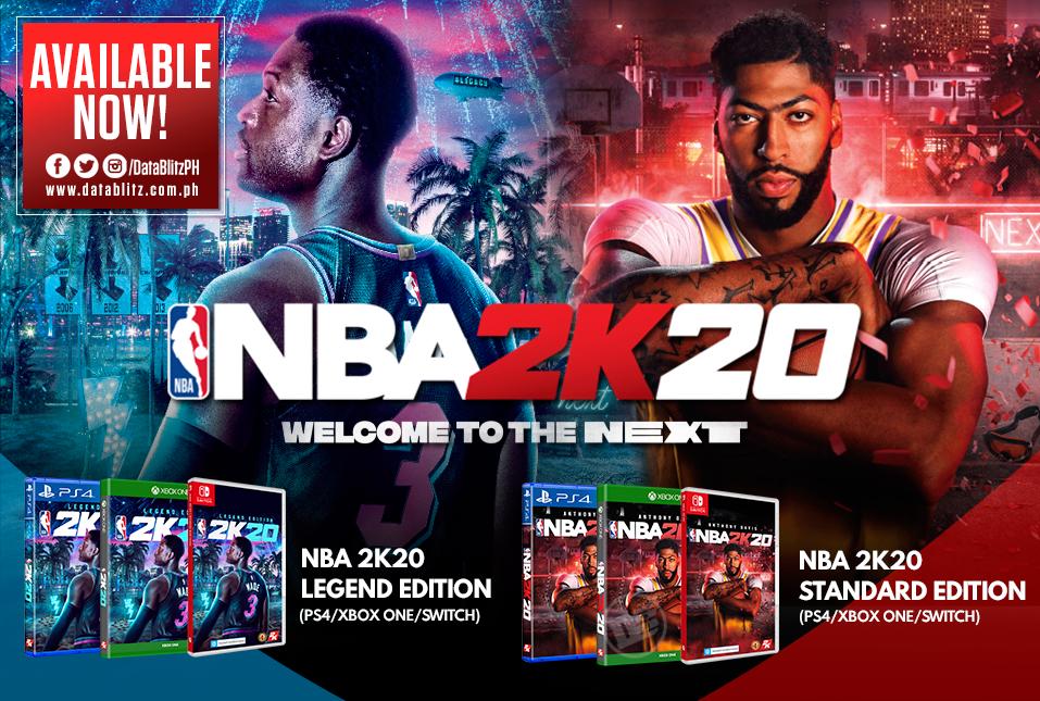 DataBlitz en Twitter: "NBA 2K20 Standard Ed. and Legend Ed. for PS4, Xbox One and Switch be available today at Datablitz! Price: PS4 Std. Ed. - P3,190.00 XB1 Std. Ed. -