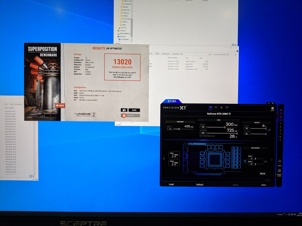 TheProfosist's tweet photo. #overclocking the #RTX2080Ti tonight so far +175 on the core has tested OK! #HYPE
#Anthrax9 #CustomPCBuild #BuildLog https://t.co/Qz7vgjgVYE