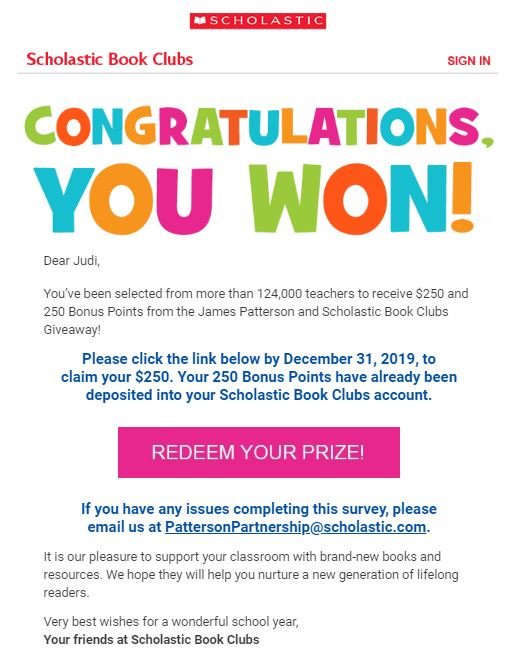 So excited to have won this!!!  <a href="/Scholastic/">Scholastic</a>
