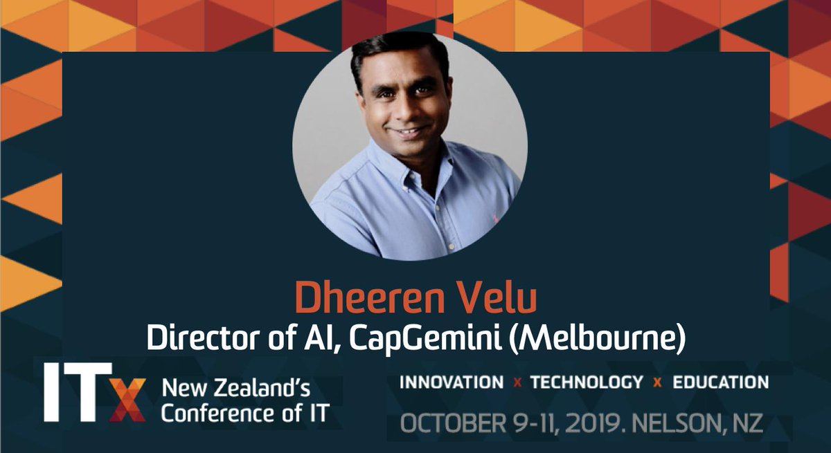 ITP_nz's tweet photo. Dheeren Velu from GapGemini will be presenting a can't-miss keynote that looks towards the future of the exciting hot-topic of AI, and the ethical challenges they present.  https://t.co/WAUorWTrkn https://t.co/vu19nJLf2q