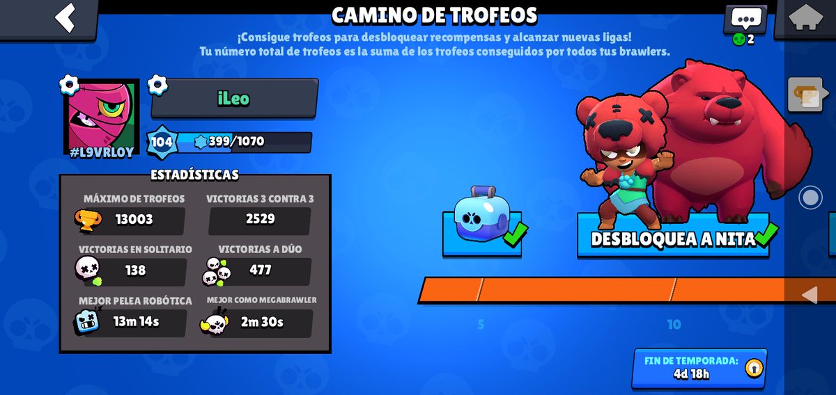 iLeoBS's tweet photo. Busco equipo de Brawl stars
∆+13k copas
∆+2500 victorias 3vs3
∆Activo
@AyudaJugador @BrawlStarMX @BrawlStarsPromo @BScomunidad__ https://t.co/DybXAyOXBW