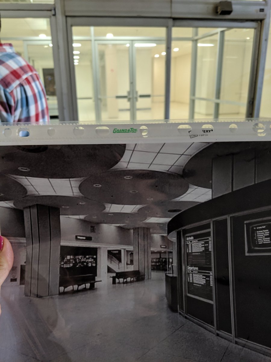 Social_Moi's tweet photo. The Downtown CN Tower was only used as a passenger railway station for 11 years. From 1966 to 1977. Look at its old "Star Trek" futuristic marble lobby! #FRAMS https://t.co/UQraJV3YIJ