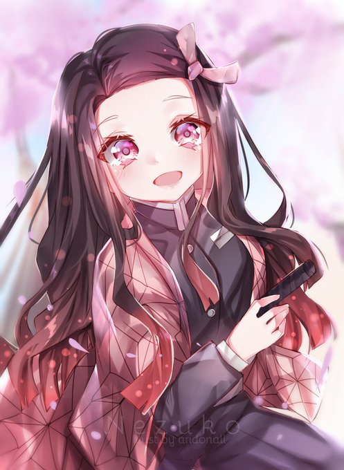 aridonall | COMMS: OPEN✨さんがTwitterに投稿した竈門禰豆子(鬼滅の刃)のイラスト。