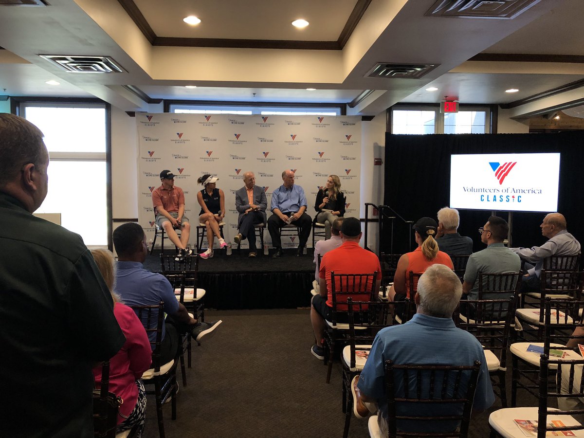AscendantLPGA's tweet photo. We had such a fun time at Media Day! Thank you to @Gerinapiller and @martinpiller for showing us some golf techniques, to the media and members of the community, tournament partners, @Vol_of_America, our title sponsor, and everyone else who came out today! #VOAClassic #24days https://t.co/sVpEGRGjzr