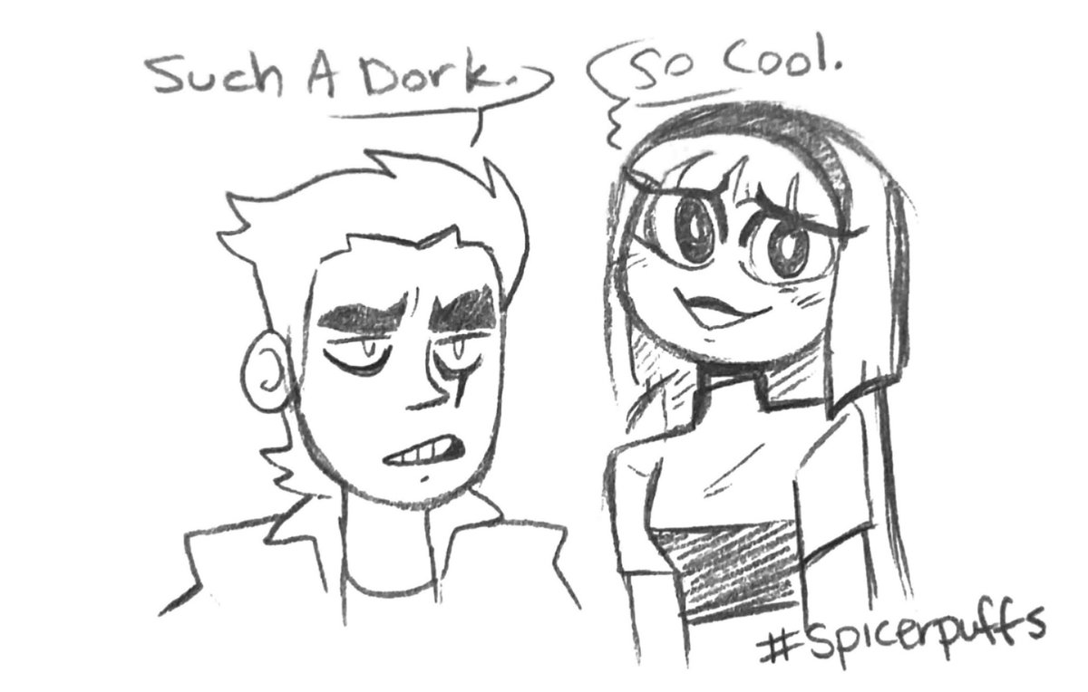 #spicerpuffs is just superpowered Jake and Amy 
