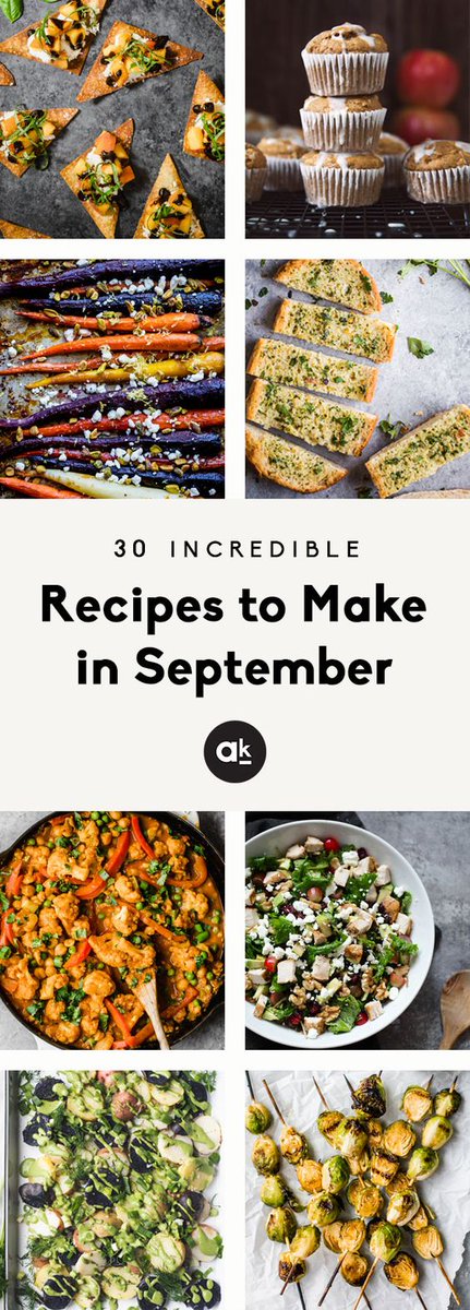 AshleyWFarley's tweet photo. 30 Incredible Recipes to Make in September
#septemberrecipes #recipe #foodie #food #yum #delicious
https://t.co/Etl4835yR6 https://t.co/qpGq8ItlOS