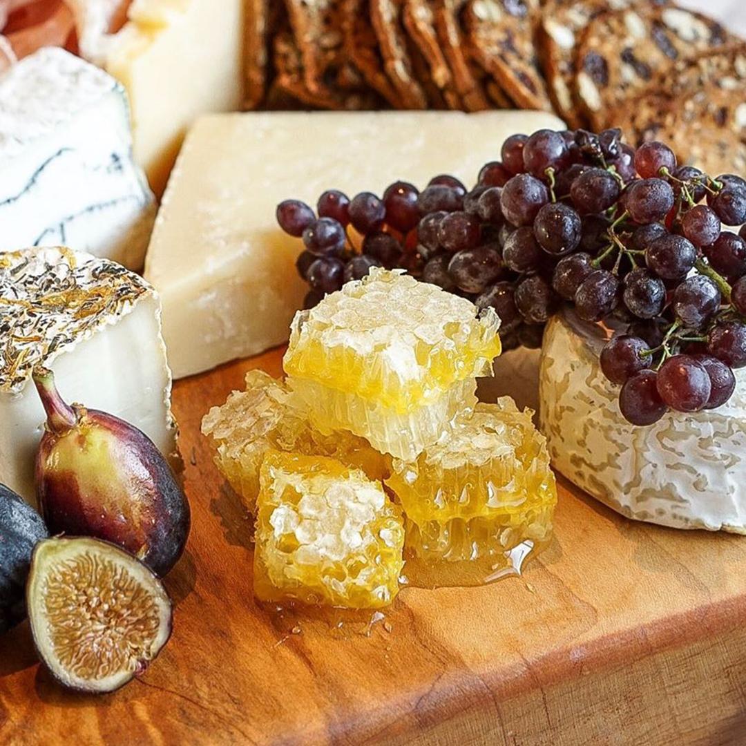 'Give your cheese plate a major upgrade with raw honeycomb from Pass the Honey! It pairs so well with SO many cheeses and you get bonus points for looking like the hostess with the mostest.' @saucedchef