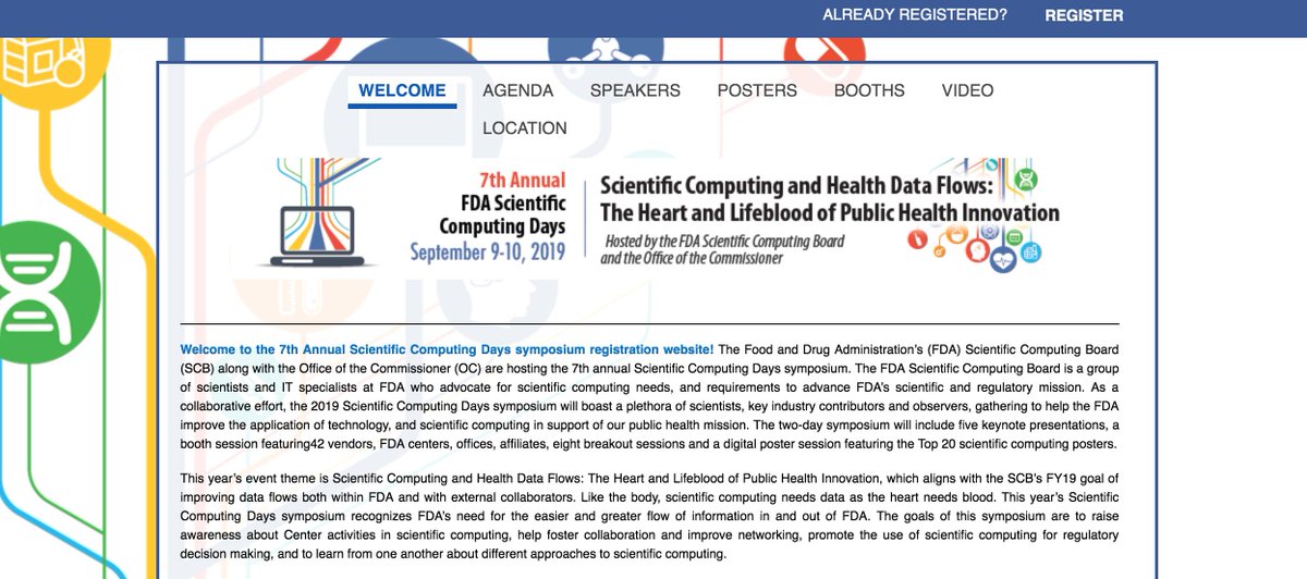 So eager to participate to FDA's Scientific Computing days next week chaired by my good friend Dr. Frank Weichold ! A must-attend to understand how FDA leverages scientific computing for advancing precision medecine, join me and register here: fda.cvent.com/2019SCD