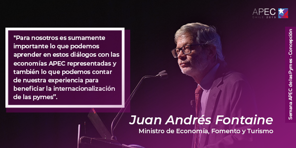 APECChile2019's tweet photo. Este jueves el ministro @jafontaine dirigió la reunión de ministros de economías de la región APEC donde la discusión estuvo centrada en la transformación digital, internacionalización y acceso al financiamiento de las Pymes #APECChile2019 #APECPyme2019 #SME #APEC #Biobio #Pyme https://t.co/6zjSt94Erh