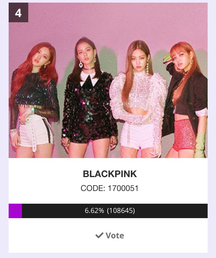 BP_VotingTeam's tweet photo. [AAA 2019]

Our goal for pre voting is to reach at least in the top 3. We should not settle for less right?I believe its attainable.

RT this if you already voted for AAA today!

I vote #KillThisLove for #TheMusicVideo on #PCAs 
@ygofficialblink

Link: https://t.co/tkIlrSGuil https://t.co/RQBsk0B153