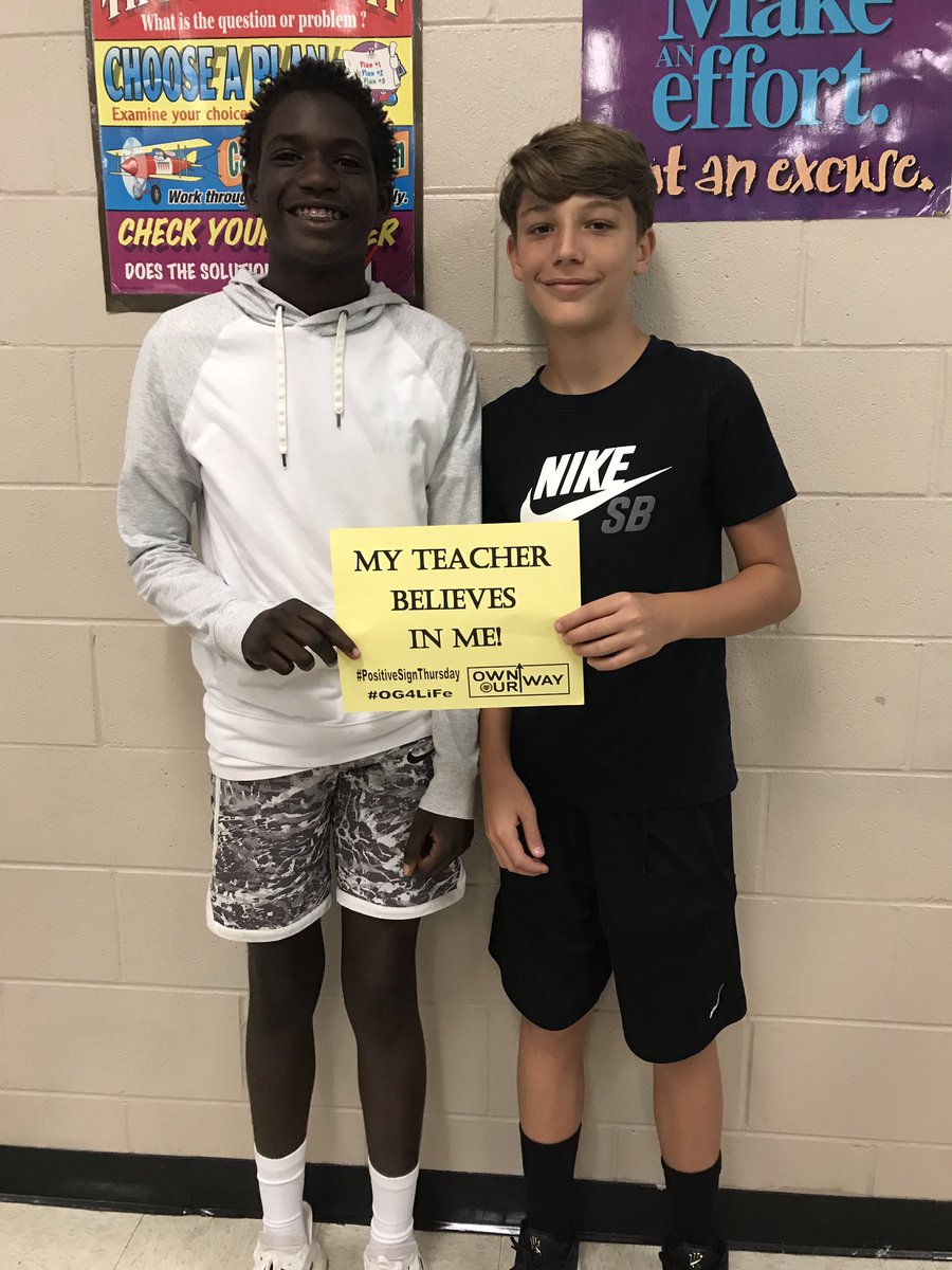 kay_burchfield's tweet photo. #PositiveSignThursday at OGHS. I teach some amazing students!@OakGroveTigers @JEFCOED https://t.co/DHXdkmxsk7