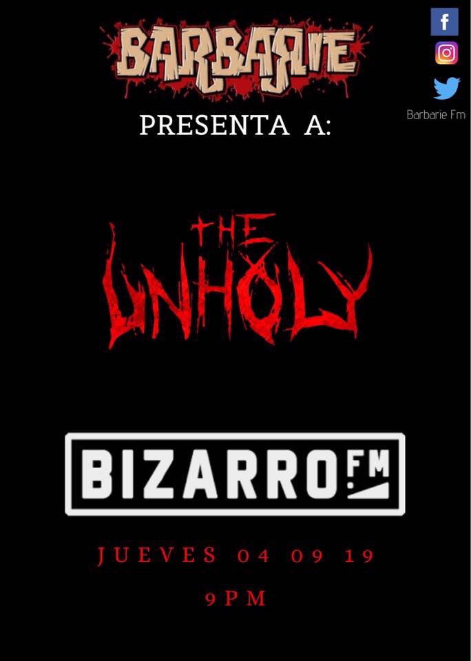 OzRecording's tweet photo. Ya AL AIRE @theunholymx con nuestros amigos de @bizarrofm . Vayan sintonizando @BarbarieF : https://t.co/x9OBRvIkYv https://t.co/vyNmZgenVA