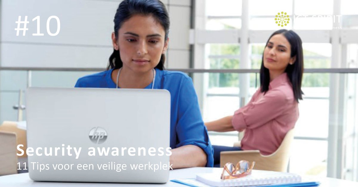 Hebben bezoekers of collega’s duidelijk zicht op je beeldscherm? Houd daar dan rekening mee bij je werkzaamheden. Meer tips 👉 ictspirit.nl/11-tips-voor-e…. #veiligewerkplek #BeAware #security #awareness