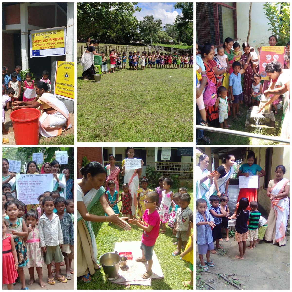 PhukanGitashree's tweet image. Clean hands are guardians of health. Handwashing activities conducted at various AWCs in Jorhat, Assam. #PoshanMaah2019 #PoshanAbhiyan @smritiirani @UNICEFIndia @PoshanAbhiyaan @drShwetaa @PoshanAssam @AIRJorhat @JorhatDistrict @SwachhJorhat @Jorhat @jorhatcity