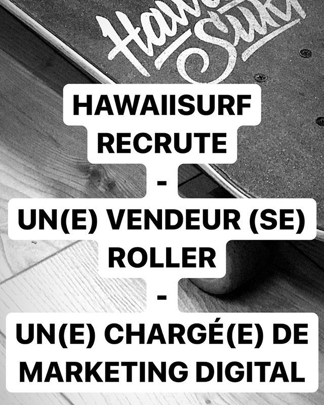 Rejoignez la Team Hawaiisurf !! Contactez-nous par DM ou directement au 01 46 720 710