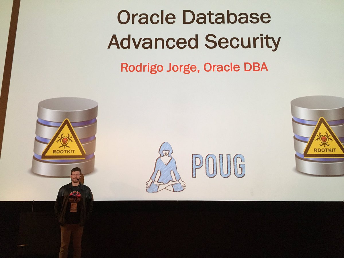MartinDBA's tweet photo. First session of the day is @rodrigojorgedba sharing insights into database security https://t.co/tM05Gu2hAh