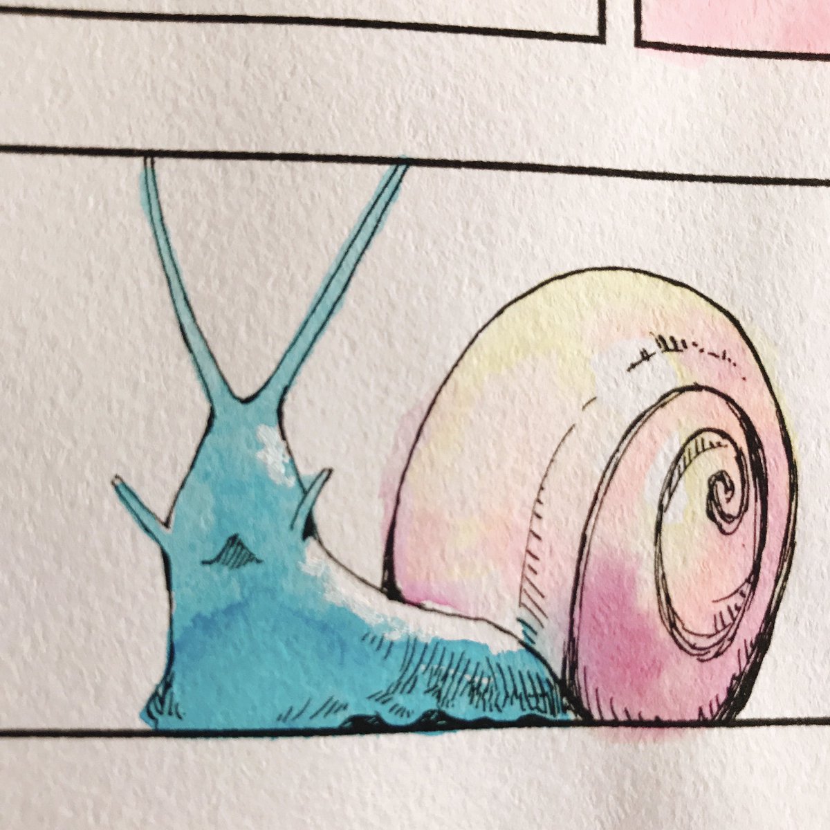返却された原画をしまう前に、色々撮ってみました
カラースネイル、睫毛もカラフルです 