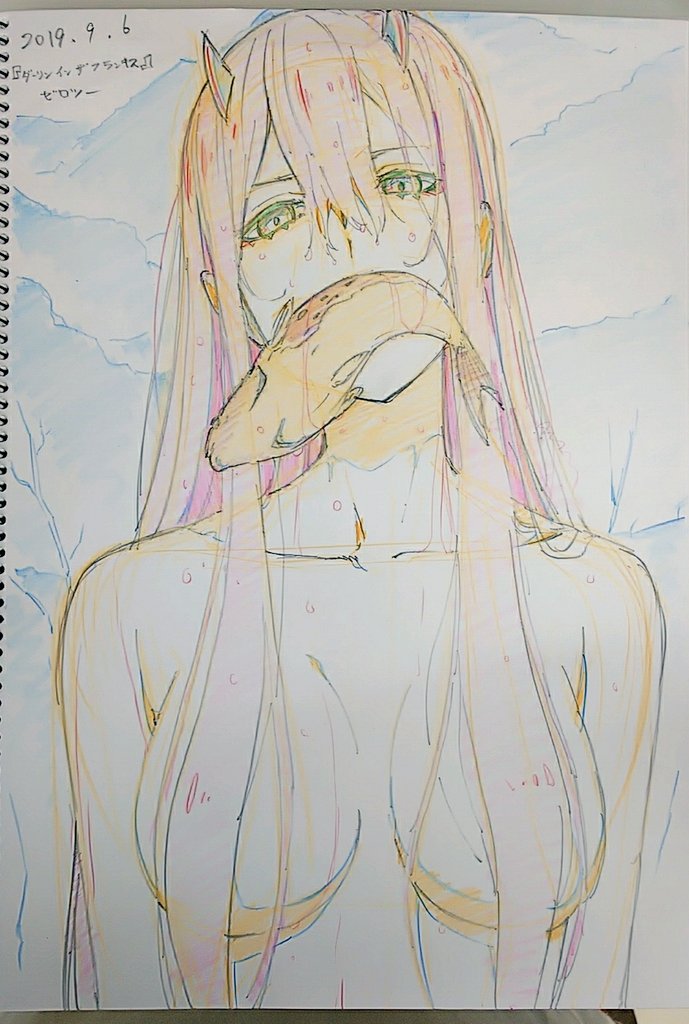 ゼロツー(ダリフラ) 「rkgk 」|牧茶のイラスト