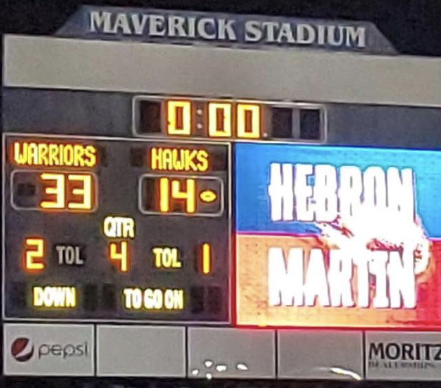 MartinHighCheer's tweet photo. Congrats @Martin_Football 33-14 was the final score against Hebron!!! @StucoMartin @MartinHighCheer @MartinHigh @MartinBands @MHSSundancers https://t.co/pZLRpqlyrM