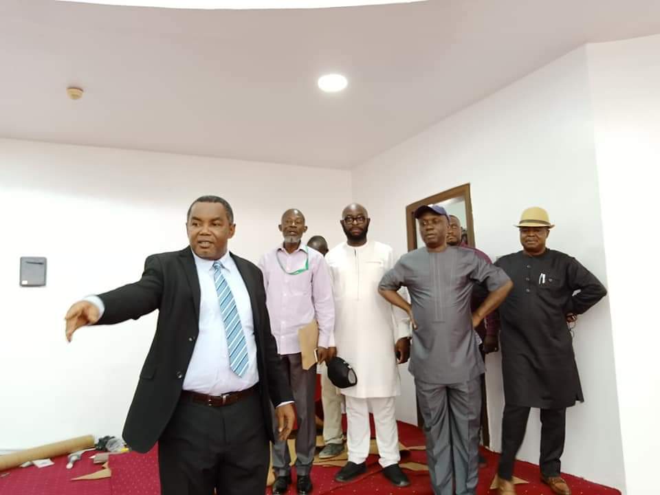 AbiaHouse's tweet photo. Ahead of Abia Assembly Resumption,Lawmakers Takes tour of ongoing House Renovation. 

The Speaker Rt Hon Chinedum Enyinnaya Orji led lawmakers to inspect the ongoing Renovation of the House. https://t.co/0j2BpEFoHJ