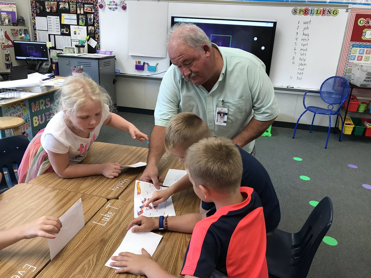 LButtry1's tweet image. Thanks to Postmaster Chuck Rutschke for visiting our class today! We stamped and postmarked our friendly letters,  and learned where the letters will go after sending them off. #connectses #bulletpride