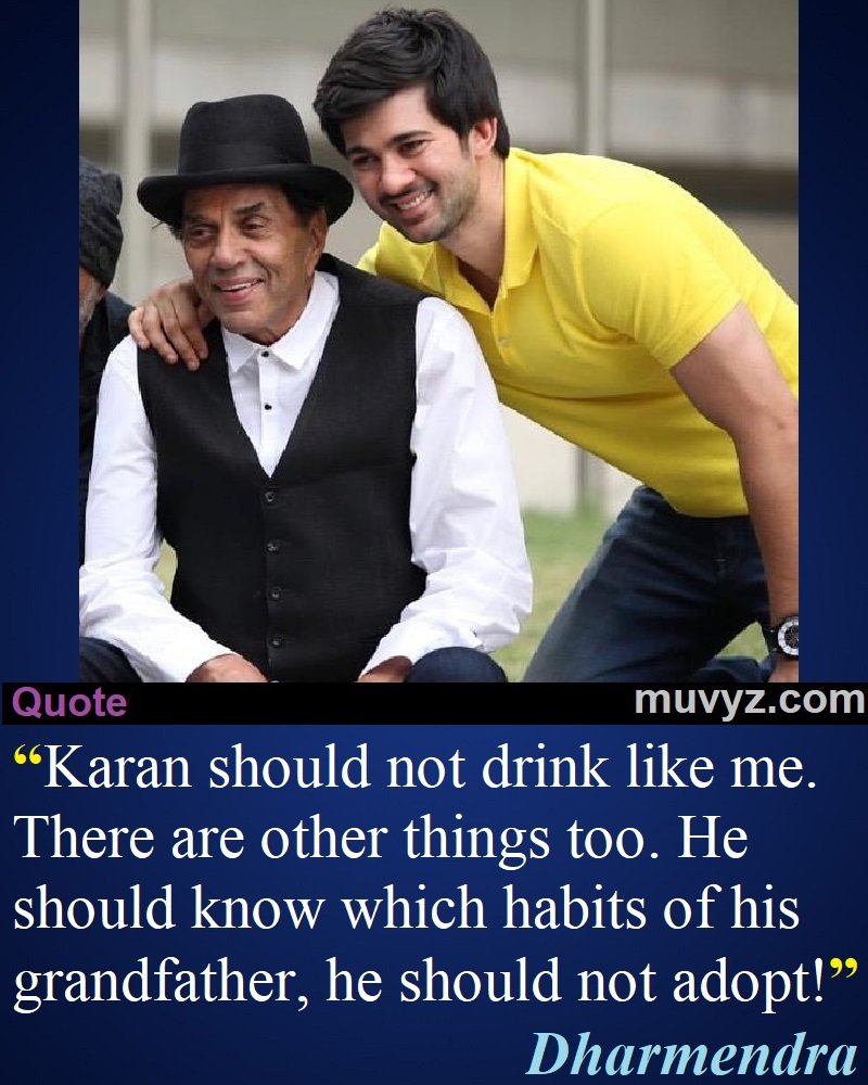 VintageMuVyz's tweet photo. #Dharmendra 🍾🍺#KaranDeol #PalPalDilKePaas #grandfather #grandon #quoteoftheday #muvyz #muvyz090619 https://t.co/HFWDH2RukK