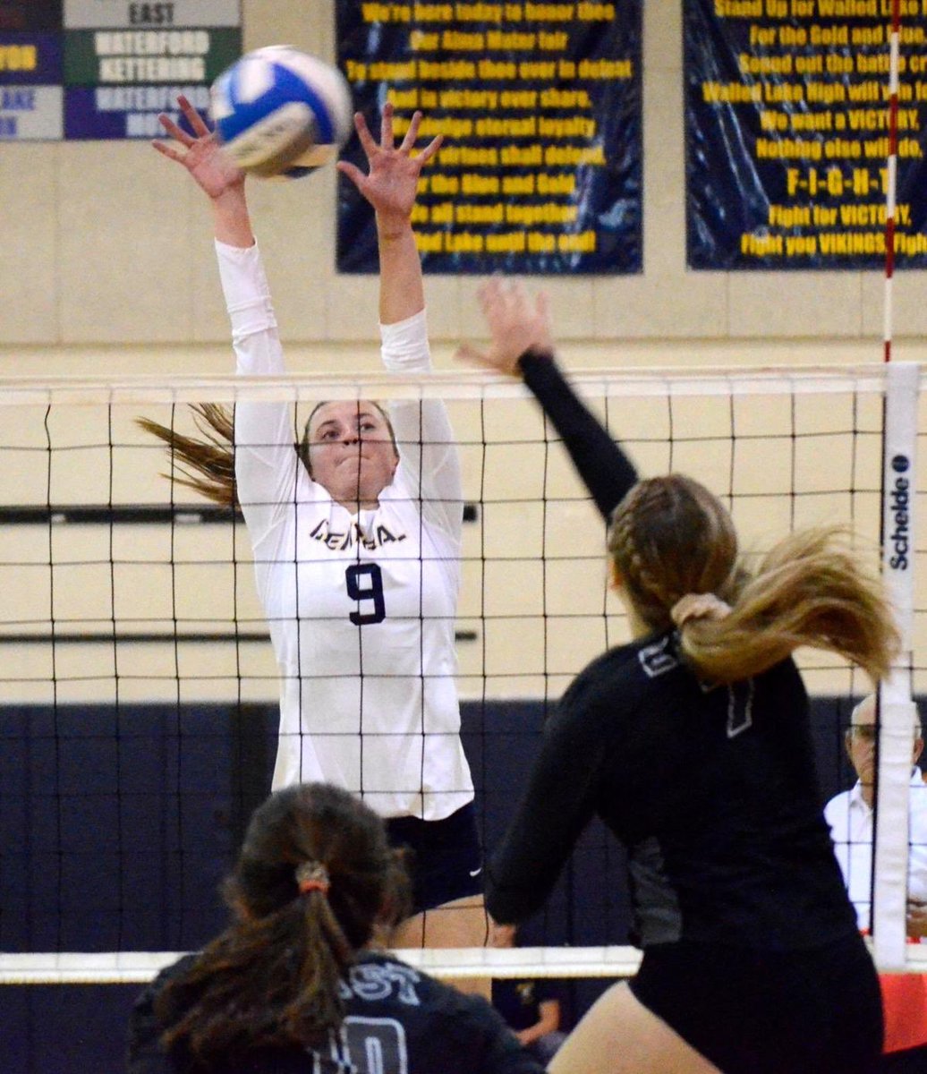VolleyballWlc's tweet photo. Congrats to our Varsity team as they took a 5 set win tonight over SLE! 25-19, 21-25, 26-24, 20-25, 15-12. (E.Sechrist 19K,5B)(T.Rutherford 11K, 6B)(A.Horejsi 38D)(L.Eisenhour 36AS) https://t.co/jwl1ISgG96