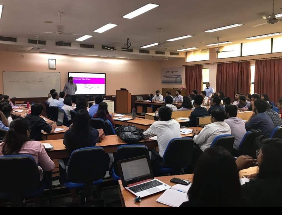 THE_INMOS's tweet photo. On the Special occasion of #Teacher's day, #SwissRe in collaboration with #BIMTECHNoida embarked the co-branded #certification course for students on "Essentials of Reinsurance".
The session was taken by Mr.#NishantSinha, Mr. #ArunPrakash, Mr.#RajeevSharan and Mr.#ArjunIyer. https://t.co/BY5Nfn7tia