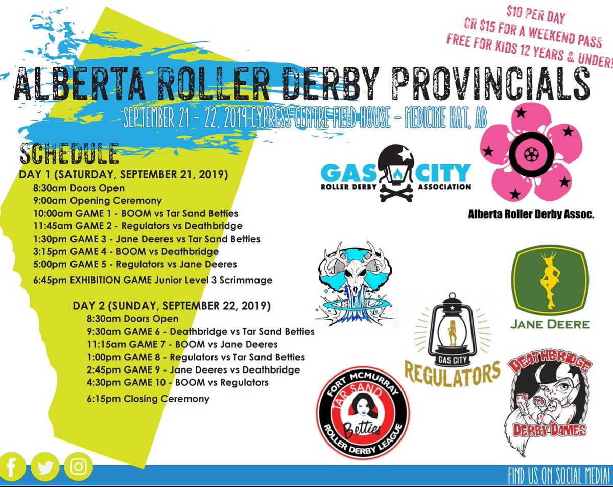 GasCityRDA's tweet photo. We are officially 15 days away from Alberta's first ever women's b-team provincials! 
Are you looking for more info about our event? Find it right here!

Still not sure about something? Send us a message!

#rollerderby #albertarollerderby #provincials https://t.co/XaZi2FEKem
