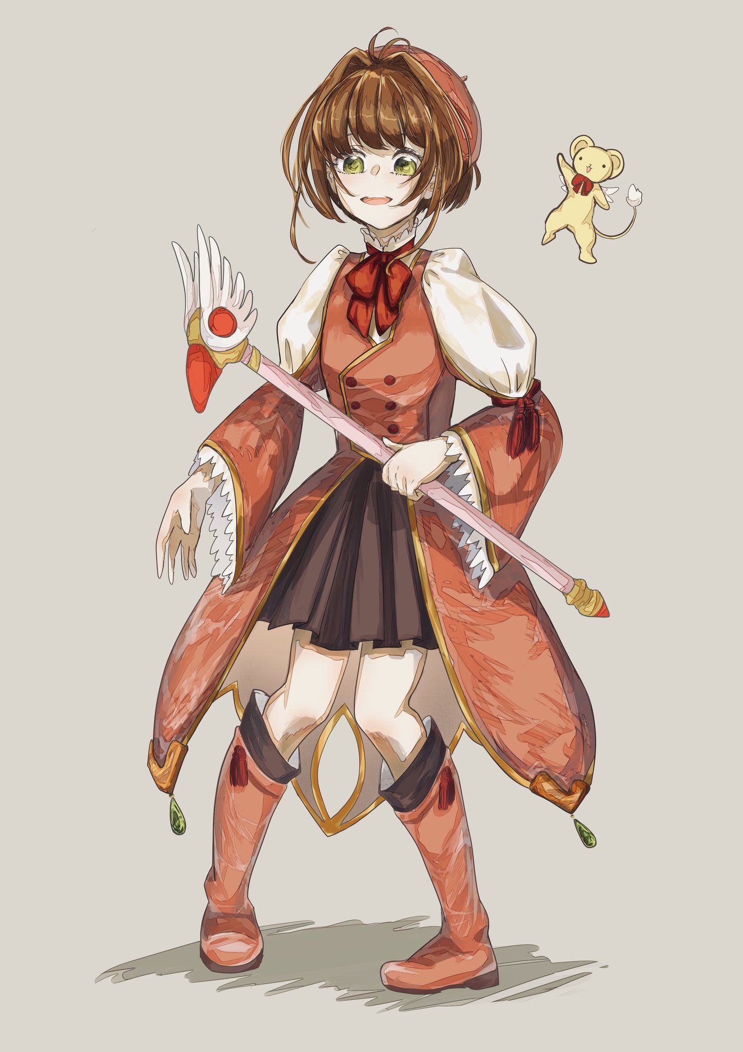 توییتر てぃあ در توییتر カードキャプターさくら 木之本桜 イラスト ふぁんたじーなオリジナル衣装のさくらちゃん 顔が似てないのはご愛嬌 W 人 T Co F6vlcgfm4c