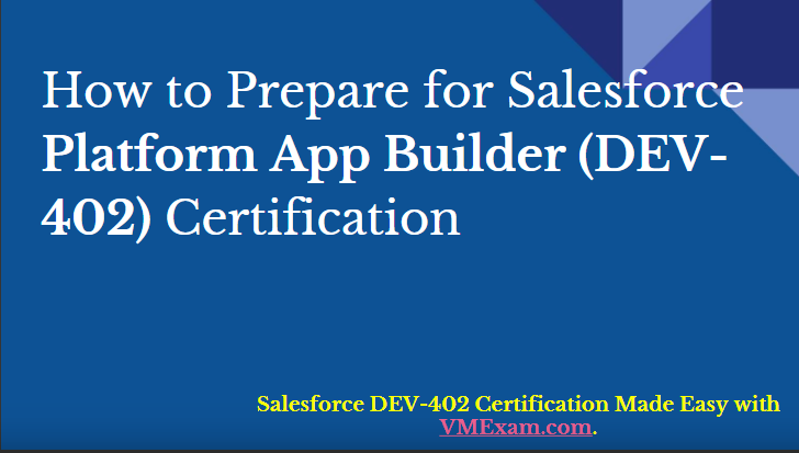 Start Preparation for Salesforce Certified Platform App Builder (DEV-402) Exam  

#Salesforce #PlatformAppBuilder #DEV_402

issuu.com/natashasharma5…