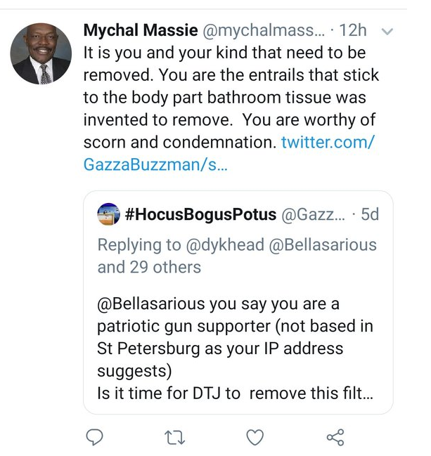 man_sdk's tweet image. Speaking of Hypocrisy, this born again gun supporter chastises people for exposing Russian trolls through technical evidence, accusing them of being disrespectful, them comes up with this Trump shit.
@geoffmgold @worldvstrump @jenscorpio83 @Trumpnado2016 @stopalexjones
