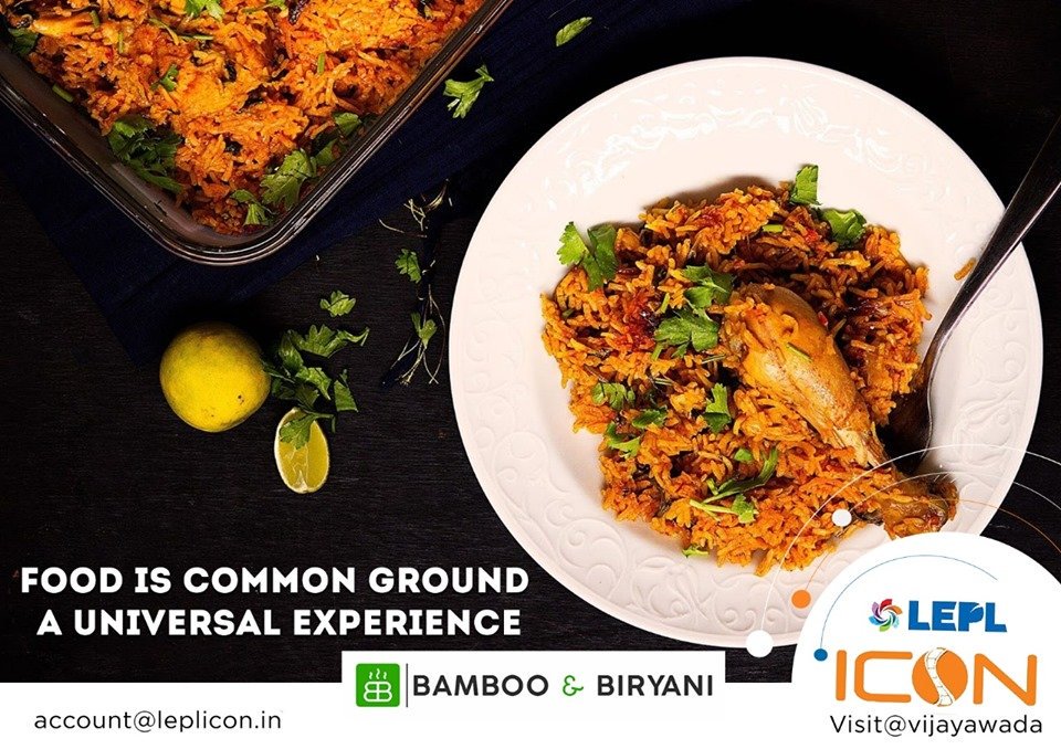 lepliconvja's tweet photo. Who doesn't love a plate of flavourful Chicken Biryani?

So, brighten up your weekend with Chicken Biryani at Bamboo&amp;Biryani at LEPL ICON in Vijayawada.

#biryani #foodie #chicken #food #indianfood #yummy #chickenbiryani #biryanilovers #briyani #foodlover #mouthwatering https://t.co/gUXFabkpkz