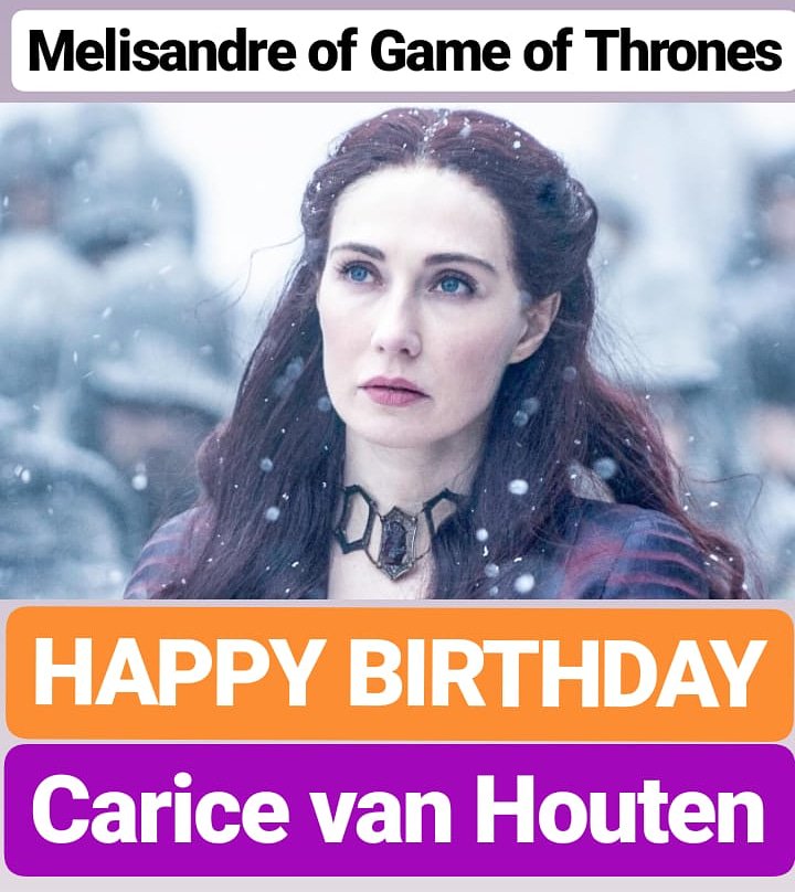 HAPPY BIRTHDAY 
Carice van Houten  
