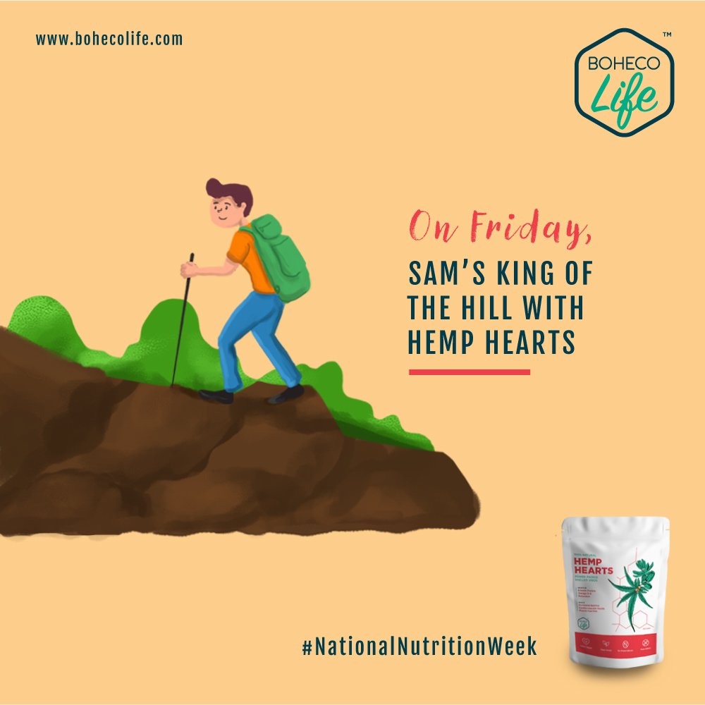 BOHECOLife's tweet image. Sam celebrates his Fridays by climbing a hill &amp;amp; munching on some delicious Hemp Hearts to boost his energy level. Since it’s National Nutrition Week, you should try it too. Get Hemp Hearts:  bit.ly/BLTwHHtz 

#NationalNutritionWeek #EatHemp #LiveHealthy #FeelGood