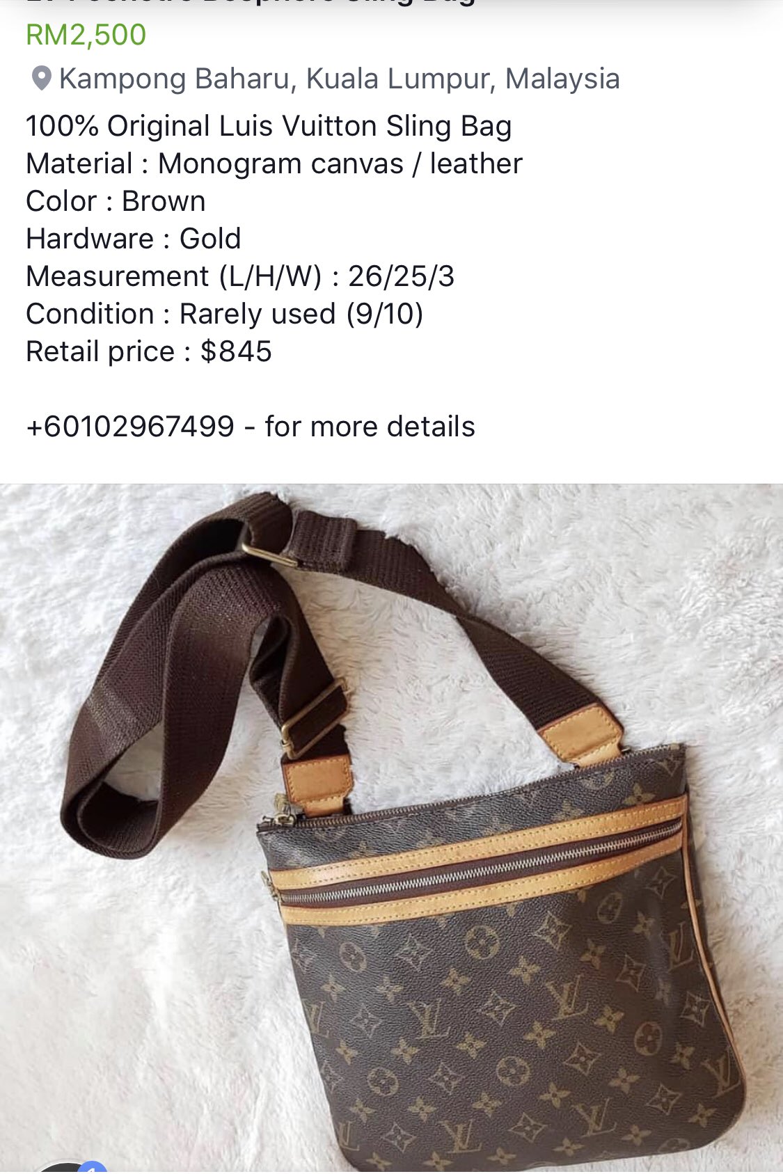 CAR7EL on X: I'm selling my LV Sling Bag. Item rarely used. Interested? Pm  me for more details. Pls RT. Thank you in advance   / X