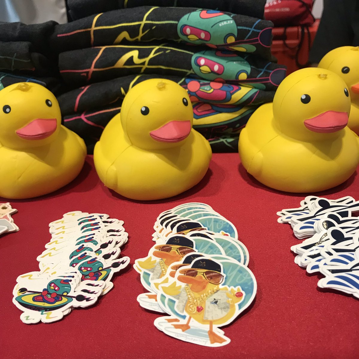 The team is having a great first day at #rubyconfth. Come to our booth and say hello! <a href="/rubyconfth/">RubyConf Thailand</a>