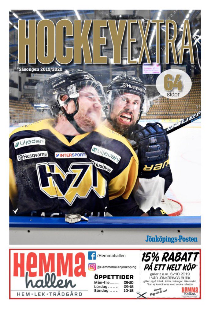 PREMIÄR IDAG: Läs allt om <a href="/HV71/">HV71</a> och <a href="/hcdalen/">HC Dalen</a> i JP:s Hockeybilaga – fullmatad tidning på 64 sidor • Vill du läsa på nätet? Här kan du bläddra i E-tidningen
jp.se/article/las-al… #twittpuck #hv71 #shlse