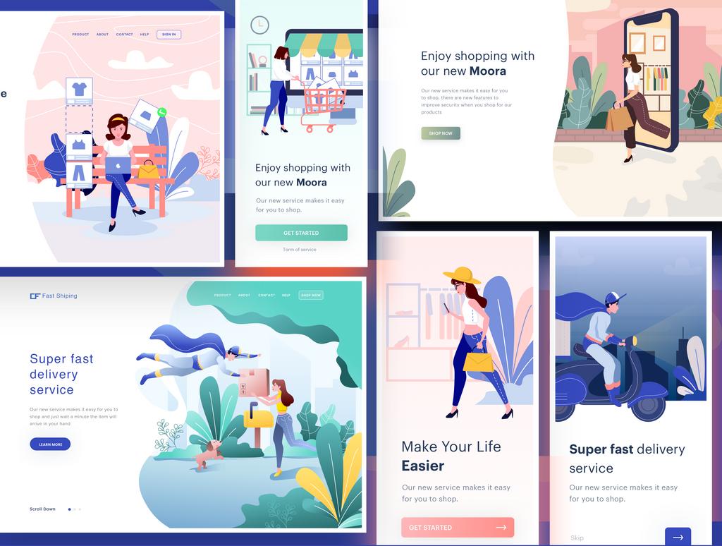 10 awesome scenes illustrations pack with an e-commerce theme for all kind of products.⁠
⁠
You can purchase it on: iconspace.co. Search for 'Lunas” to check this product. 😉⁠

#iconspace #ui #ux #instaui #uidesign #mobiledesign #webdesign #designinspiration