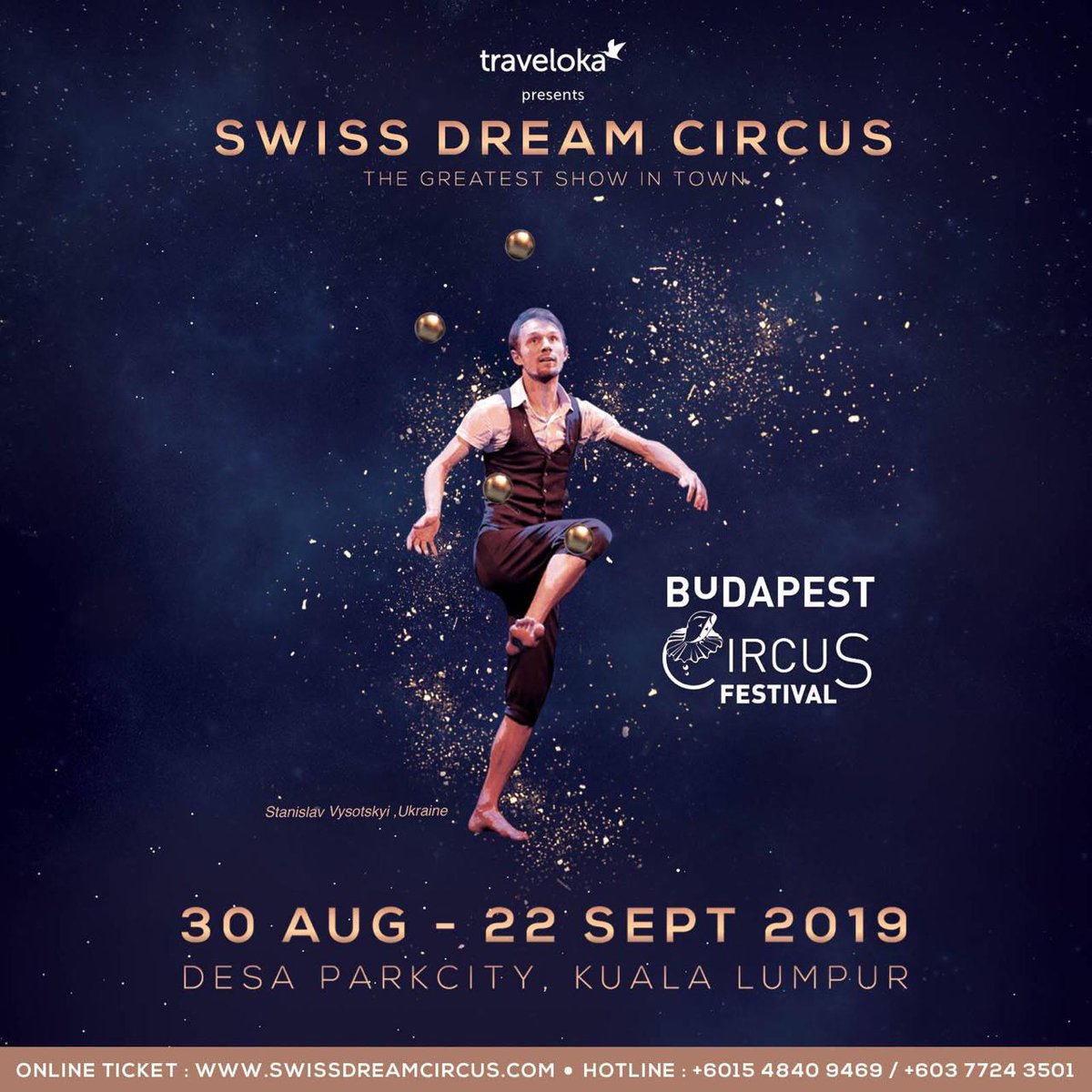 swisscircus's tweet photo. After 21 years of juggling, Stanislav has developed his own unique style of foot-tossing-juggling. This technique allows him to juggle with his bare feet while standing up. Come and be amazed as he attempts to juggle up to four balls on one foot - a feat that has never been seen! https://t.co/sYKIANVYkm