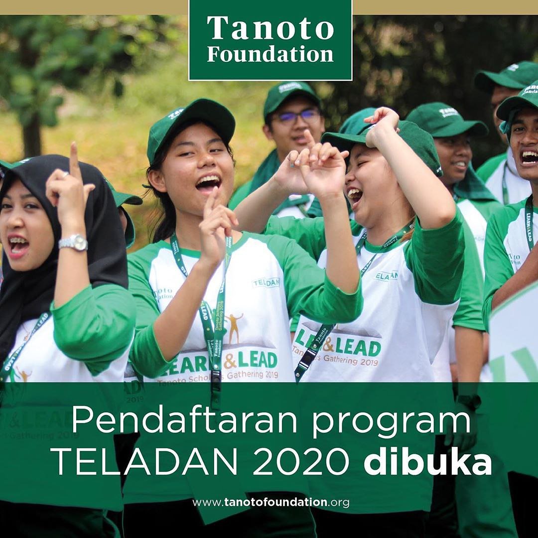 Pendaftaran program TELADAN 2020 Tanoto Foundation telah resmi dibuka. Ayo siapkan dokumen kamu untuk melengkapi syarat dan ketentuan pendaftaran. Pendaftaran dimulai dari tanggal 6 September 2019 – 21 September 2019. 

Info selengkapnya klik link di bio.
tanotofoundation.org/id/program-tel…