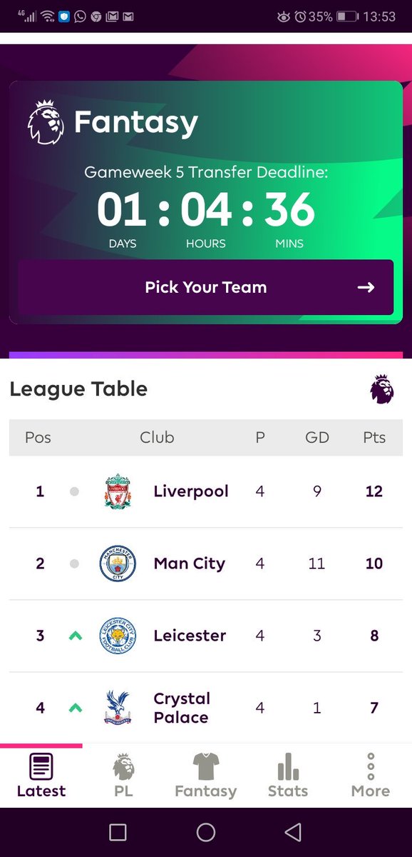 kaizenssuresh's tweet photo. @OfficialFPL why FPL app showing this? Is it true? Or we can do the transfer before the first game next week? #gw5 #gw5fpldeadline #fpldeadline #fpltransfer #fpl #gameweek5 https://t.co/bdrWoo0IwZ