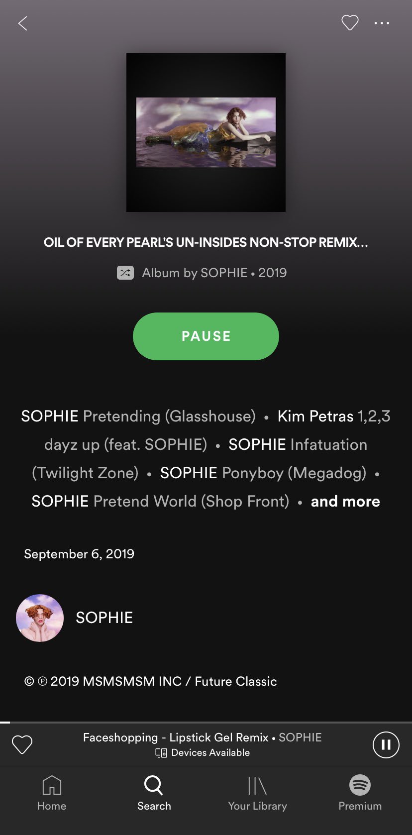 OIL OF EVERY PEARL'S UN-INSIDES Remix Album (NON STOP) — Sophie